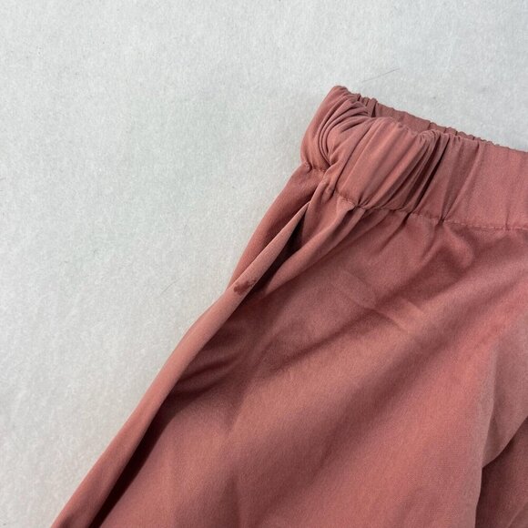 Express Cropped Top Womens L Coral Bell Long Sleeve Off Shoulder Button Up Boho - Picture 10 of 13